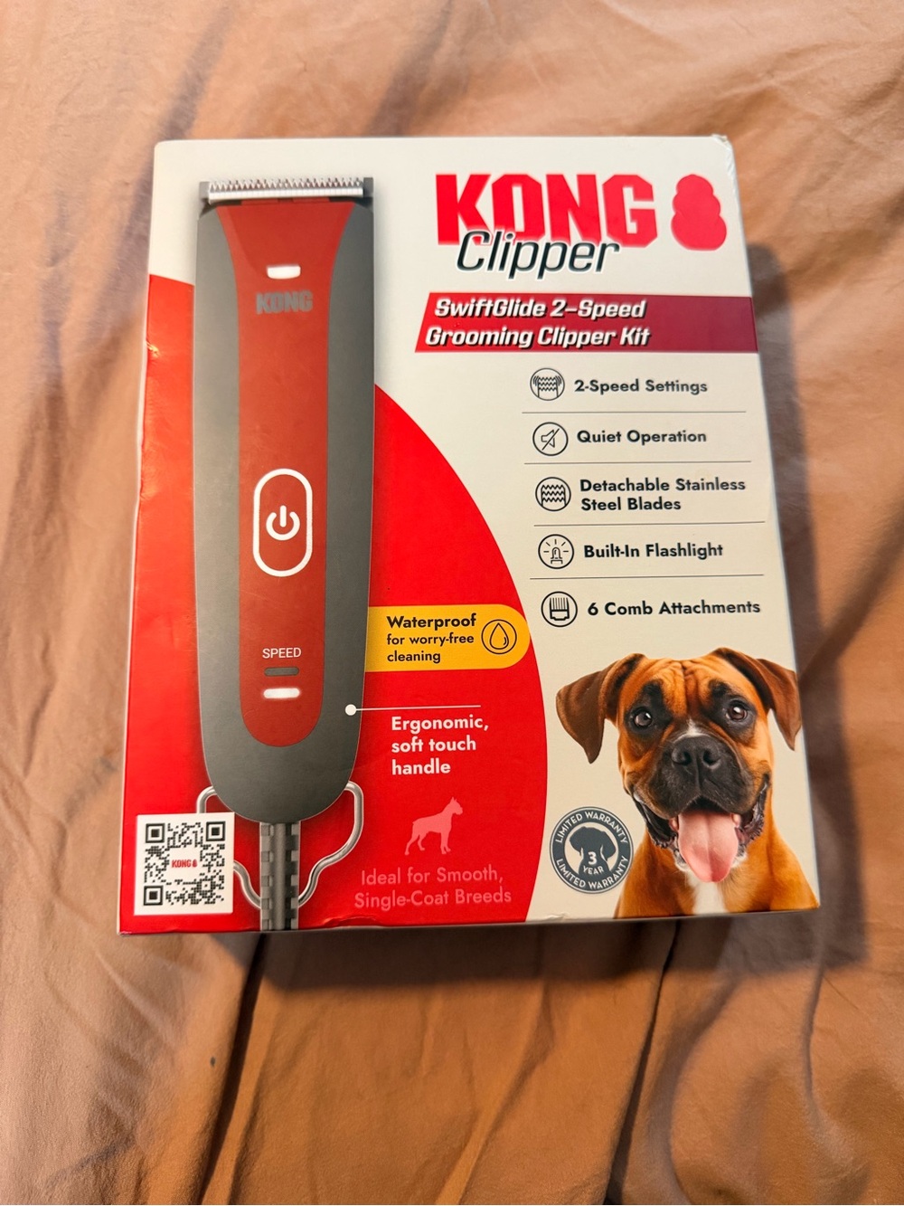 KONG Clipper Grooming Trimmer - Red and Gray